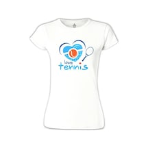 Tenis - Beat Beyaz Kadın Tshirt 001
