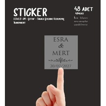 Süs Etiketi 3,5cm Şeffaf 48 Adet