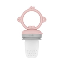 Silikon Püre Meyve Sebze Emziği Pinky Pink / Powder Grey