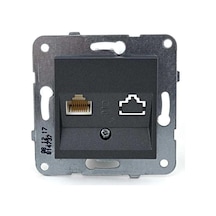 Viko Artline Novella Füme Tekli Data Cat-6 İnternet Prizi Çerçevesiz 92605432