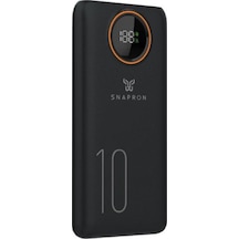 Snapron Snp-3012 10.000 Mah Lcd Ekran Dahili Kablolu 22.5w Hızlı Şarj Powerbank Siyah