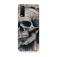 Vivo Y11s Uyumlu Renkli Kurukafa Desenli Silikon Kılıf