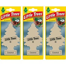 Little Trees 3'Lü Set Coconut - H. Cevizi Oto Kokusu Beyaz
