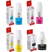 Drl Premium Gı-40 %100 Uyumlu 4'lü Set Uyumlu Mürekkep Siyah-mavi-kırmızı-sarı