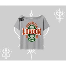 Tarzsokak Kayık Yaka Tshirt London Denim 1985 Gri