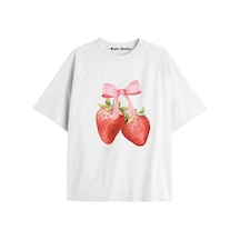 Kalic Studio Y2k Vintage Cherry Baskılı Siyah T-shirt Kod 44 Beyaz-44