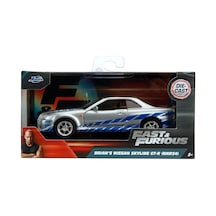Jada Fast And Furious Diecast Model 12cm 2002 Nissan Skyline Gtr R34silver/blue