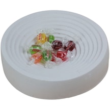 Şekerlik Renk Sunumluk Drajelik Dekoratif Tabak Model 2 - Beyaz