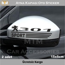 Peugeot 301 Ayna Kapağı Oto Sticker (2 Adet) (282323595)