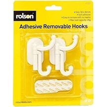 61321 2pc Removable Adhesive Hooks, 7/8 Yaş