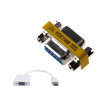 Hd15 Vga Dişi / Hd15 Vga Dişi, Vga Mini Cinsiyet Değiştirici Ve 1080p Hdmı Erkek - Vga Dişi Video Dönüştürücü Kablosu