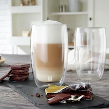 Sorrento Çift Camlı 2'li Latte Macchiato Bardak Seti, 350 Ml Çok Renkli