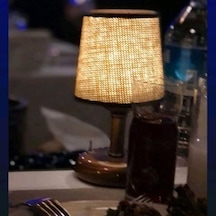 Riolight Bakır Eskitme Retro,rustik,vintage Ledli Pilli Abajur Ge