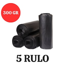 Kalın Çöp Torbası 300 Gr X 5 Rulo Jumbo Endüstriyel Çöp Torbası 80x110 Cm Siyah Çöp Poşeti