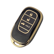 Honda Civic Yeni Kasa Fe1, Cr-v, Hr-v, Accord Uyumlu Siyah Gold Kumanda Kılıfı, Anahtar Koruyucu Kumanda Kılıfı