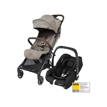 Maxi-Cosi Oslo-Cabriofix I-Size Tek Elle Katlanabilen Ultra Kompakt Seyahat Sistem Bebek Arabası Truffle-Black