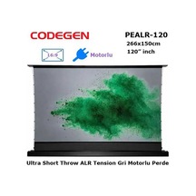 Codegen Pealr-120 Ultra Short Throw Alr Tension Motorlu Floor Pull Up Projeksiyon Perdesi 120 İnch 266x150cm