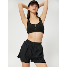 Koton Sporcu Sütyeni Dolgulu Balensiz Halter Yaka Pencere Detaylı Siyah 3sak30018nk 3SAK30018NK999 Siyah