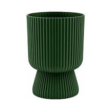 Omnipazar So-ltsa02 Lotus Ayaklı Plastik Vazo Çiçek Saksı 5 Litre No: 2 Yeşil
