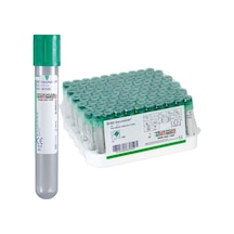 100 Adet Yeşil Kapak Lityum Heparinli Tüp 10.0 Ml 16X100 Mm B
