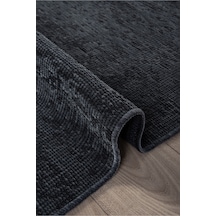 Antrasit Şönil Kilim Makinede Yıkanabilir Kaymaz Taban Halı Yolluk Antrasit