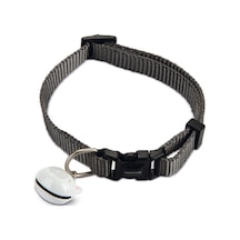 Hnrlıshp Beeztees Kedi Boyun Tasması, Zilli, Koyu Gri, 20-30cm