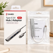 Type-c 4 Port Usb Hub Usb 3.0 & 2.0, Anahtarlı