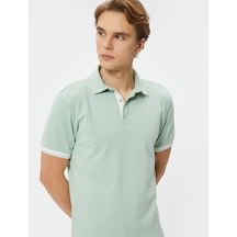 Koton Polo Yaka Tişört Slim Fit Düğmeli Kısa Kollu Mınt 4sam10088mk Mint