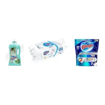Bingo Yüzey Tem. Fresh 2.5 Lt + Yüzey Tem. Havlusu 96'lı + Tablet Pro 80'li 3'lü Set Diğer