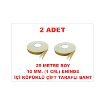 Çift Taraflı İçi Köpüklü Sarı Bant 25 M. Uzunlukta 10 Mm-1 Cm Ebatında 2 Adet
