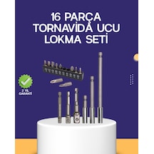 Flzdgnkr 16 Parça Bits Ve Adaptör Seti Vidalama Tamir Bakım Seti