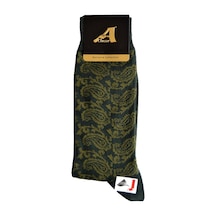 A Classe Şal Desenli Nefti Yeşili Erkek Çorap Nefti Yeşil