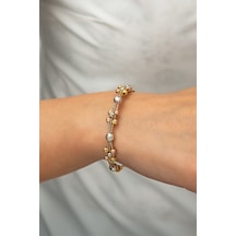 Dorica Toplu Renkli Fantezi 925 Ayar Gümüş Bileklik - Uvps200061