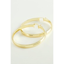 Çizgili Halka Küpe 6 Cm-sarı N145 çok renkli