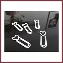 Storeşahin 3d Baskı Kalp Figürlü Ataç - 10lu Set - Beyaz Shn0720