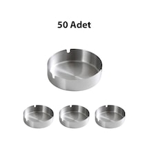 50 Adet Çelik 8 Cm Kafe Restaurant Lokanta Yuvarlak Kül Tablası Küllük