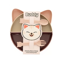 Buddy Mama Tabağı - 7 Parça Pembe - Mor - Beyaz 5 Adet