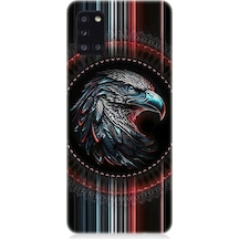 Samsung Galaxy A31 Uyumlu Kartal Baş Desenli Silikon Kılıf