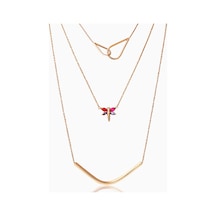 Kuyumcudukkani Kelepçe Ve Yusufçuk Model Kolye-37255-r Rose Gold