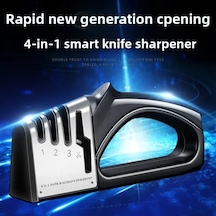 Suofeng Ev Ve Dışarıda Kullanım İçin El İle Çelik Bıçaklarını Hızlı Ve Keskin Hale Getiren Çok Fonksiyonlu Taşınabilir Tasarım Aparatı Siyah, Dörtlü Diğer