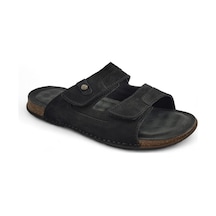 Forelli Zayn Günlük Anatomik Deri Erkek Terlik-siyah Siyah