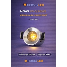 Noas 2w Günışığı Krom Kasa Yıldız Spot Yl94 0152 Gün Işığı