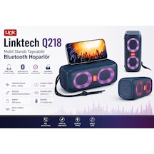 Linktech Işıklı Bluetooth Hoparlör - Linktech Q218 Mobil Standlı Taşınabilir Rgb Bluetooth Hoparlör