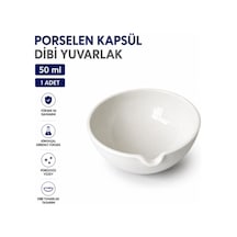 Porselen Kapsül 50 Ml Dibi Yuvarlak 1 Adet