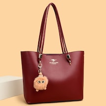 Basit Retro Kadın Çantası Tote Çanta Yeni Büyük Kapasiteli Omuz Çantası Yüksek Kaliteli Büyük Çanta Koltuk Altı Çantası Kırmızı Ana Resim Rengi Diğer