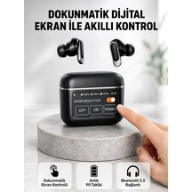 Bluetooth 5. 3 Anc Kablosuz Kulaklık Dokunmatik Kontrol, Dijital Ekran Ve Uzun Pil Ömrü Diğer