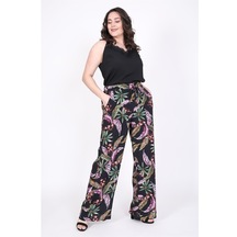 Myline Beli Lastikli Geniş Paçalı Pantolon Myline Beli Lastikli Geniş Paçalı Pantolon