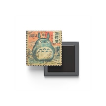 Totoro - Baskılı Buzdolap Magneti Kare - 9x9 Cm
