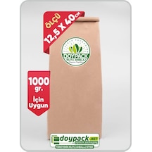 Doypack Kraft Alüminyum Yan Körüklü Torba 12.5 x 40 CM 1000'li