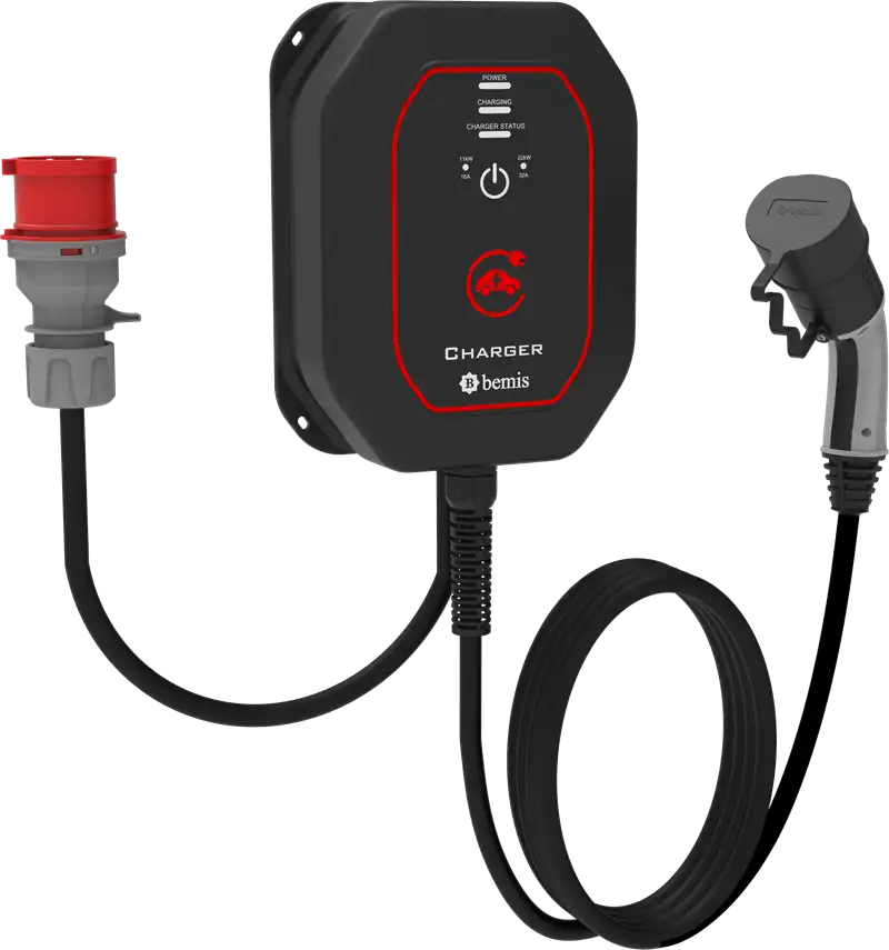 Bemis Charger 2 Wallbox Şarj Cihazı 11-22 Kw Trifaze 5/32a Fişli